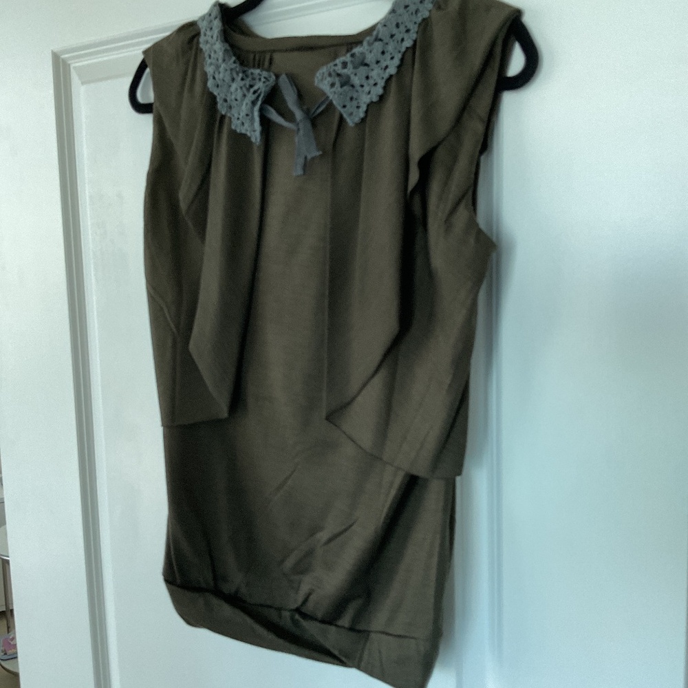 Authentic Prada Khaki Top size 10
